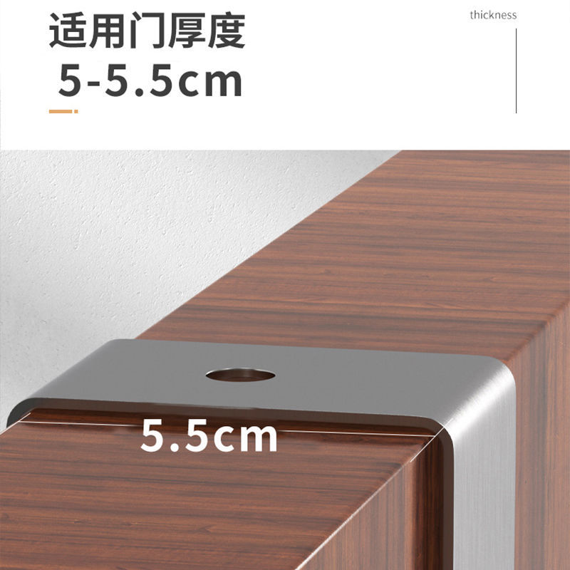 不锈钢门后挂钩置物架5.5cm厚门 房门上免打孔壁挂门背式挂衣架子