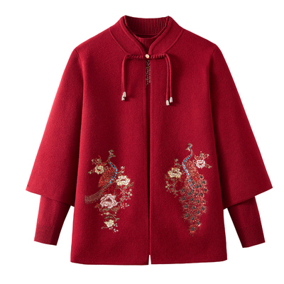 柔软亲肤加绒加厚毛衣开衫2件套