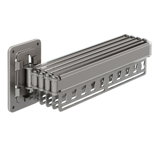 折叠晾衣架阳台家用壁挂室内飘窗外晾衣杆晒袜夹免打孔晒被子神器