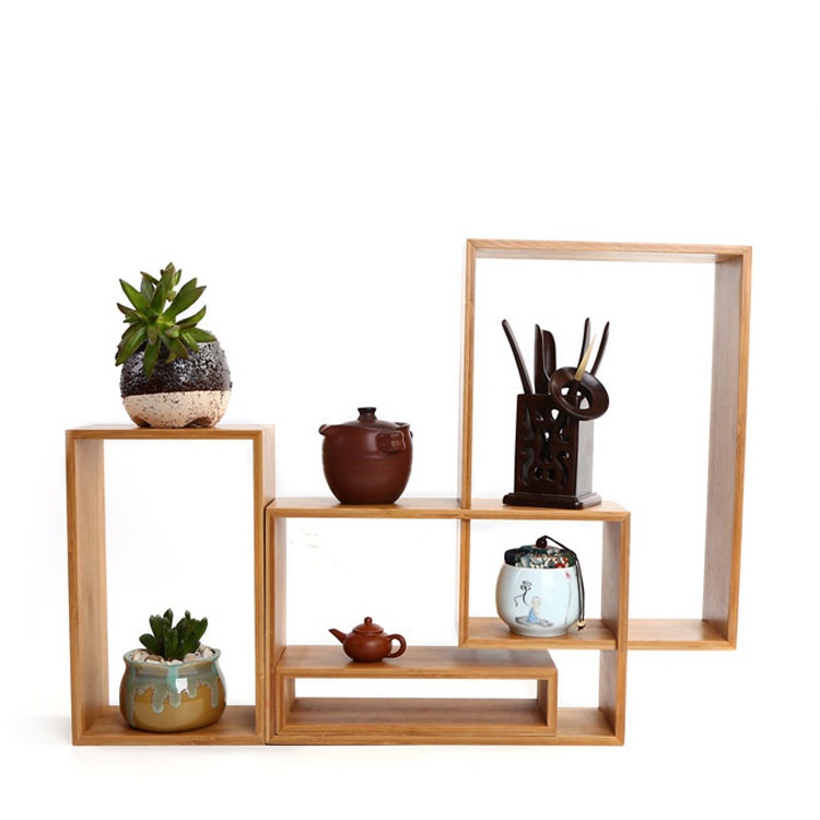 竹制博古架大号多宝格茶棚茶具茶杯架创意百搭实木中式摆件展示架
