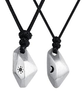 许愿石二合一刻字相吸异地恋吊坠