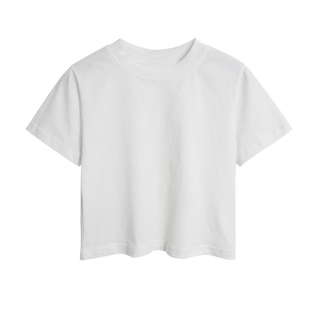 白色短款t恤女短袖ins潮短装2022修身纯棉高腰露脐港风小心机上衣