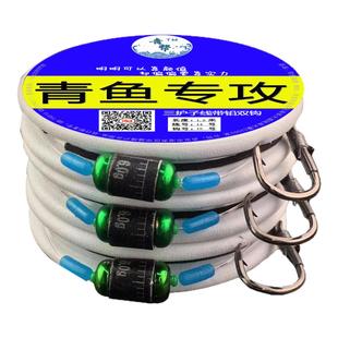跑铅灵顿子线双钩大物青鱼尼龙子线带铅双钩加固带倒刺大物双钩