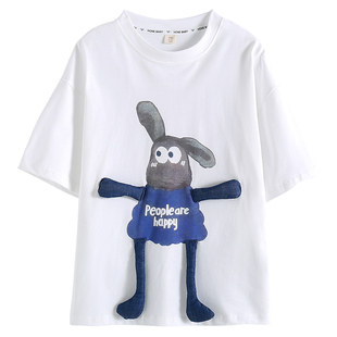 女童短袖T恤2026新款夏季女孩潮牌夏装儿童夏款大童韩版白色上衣