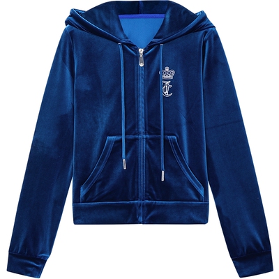 JuicyCouture橘滋连帽丝绒外套
