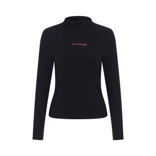 NOISY TEDDY25年秋季新款简约纯色女士长袖T恤衫显瘦修身时尚百搭