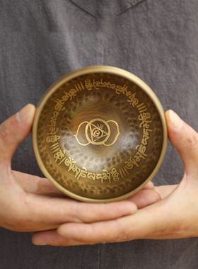 梵木果颂钵尼泊尔手工佛音碗瑜伽钵梵音钵静心钵铜磬法器钵盂