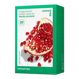 innisFree悦诗风吟绿茶面膜20片补水保湿鲜萃肌活石榴 效期至27.2