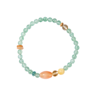 曦光里【夏林听水】天然晴水和田玉手链翡翠蜜蜡玛瑙手串新年礼物