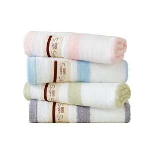 新亚长绒棉纱布大毛巾7A抗菌成人洗脸毛巾A类吸水不掉毛擦脸巾