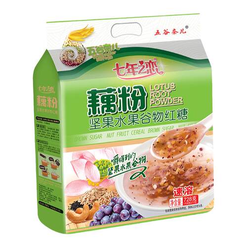 五谷奈儿藕粉营养早餐红枣枸杞莲藕粉羹即食冲饮官方正品旗舰店