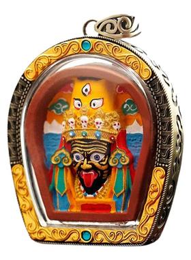 手绘扎基拉姆本命佛立体唐卡吊坠