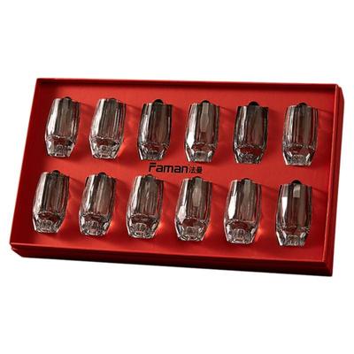 2025水晶无铅玻璃一两烈酒杯钻石切面白酒杯家用高级感酒具盅套装