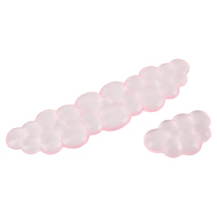 粉色云朵冰凉透明鼠标垫子护腕机械键盘手腕托枕办公室桌垫高颜值