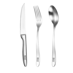 欧式牛排刀叉316L不锈钢高端西餐餐具牛扒专用刀叉勺三件套送礼装