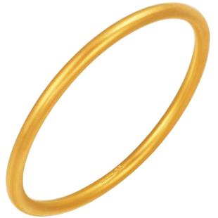明牌珠宝黄金实心手镯 足金古法手镯经典圆镯平安镯AFI0137 计价