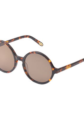 高档复古圆老料东海水晶石头眼镜