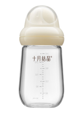 十月结晶小蛋壳定位排气玻璃奶瓶