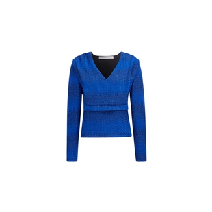 IRO NIGHT 2026年春季粗花呢V领亮片缀饰纹理上衣WM16HATEYA22W