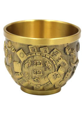 纯铜茶具摆件一套把把胡茶壶茶杯