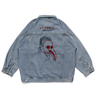 文学/荒诞主义加缪卡夫卡贝克特/凡物制原创宽松工装牛仔夹克外套