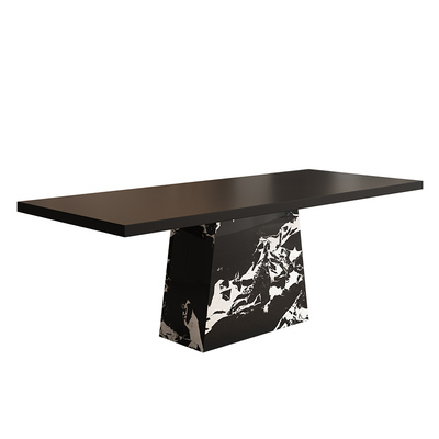 宫殿威仪长方形吃饭餐桌2025新款意式家用餐桌轻奢高级感岩板餐桌