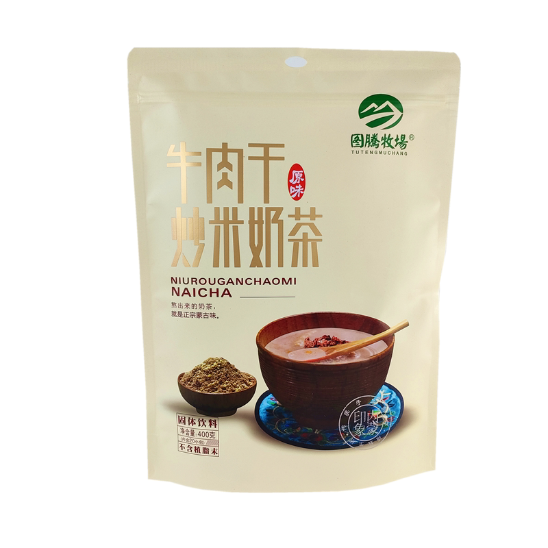 图腾牧场牛肉干奶茶独立包装