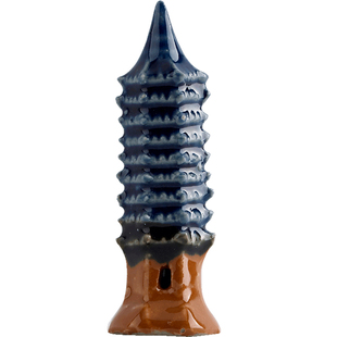 吸水石假山上水石盆景山水装饰品 宝塔 传统中国风陶瓷小摆件配件