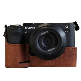 索尼a7c2保护套a7m5相机包a7m4皮套6400真皮底座ZVE10相机套a7r5