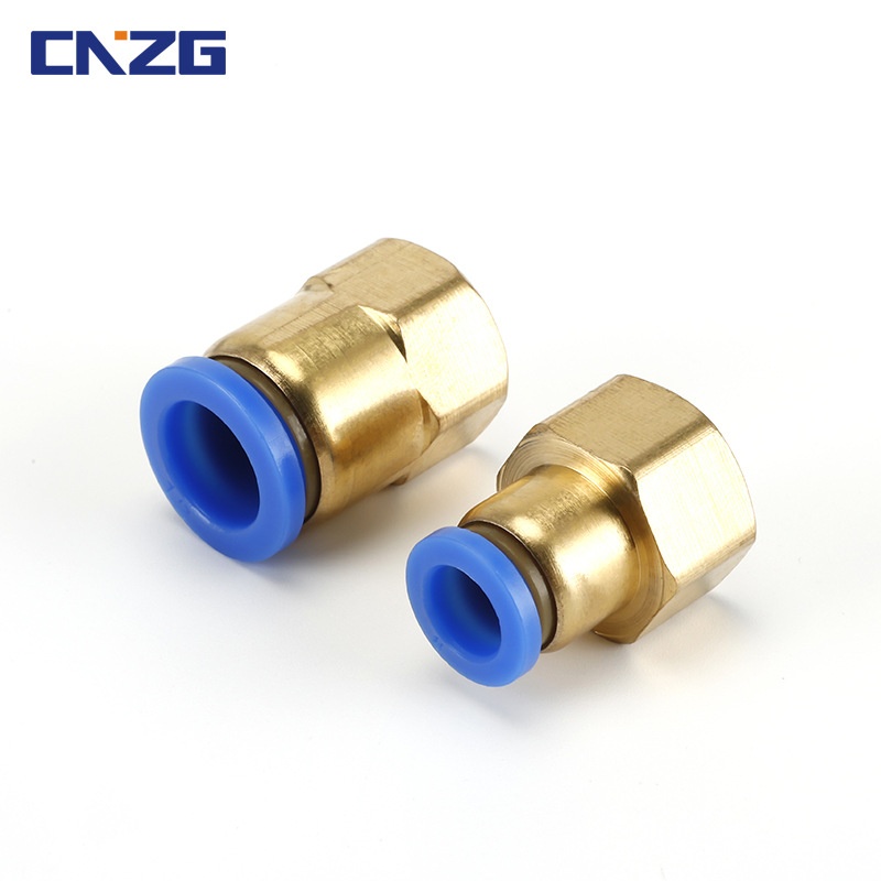 气动接头内螺纹直通快插接头PCF8-02快速接头10-02铜接头气管配件