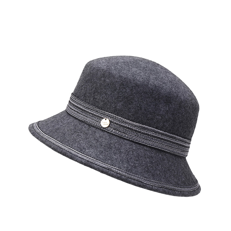 定制款~美利奴纯羊毛渔夫帽女2025新款冬季小头围礼帽千金风帽子