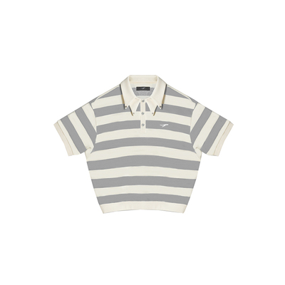 男女同款夏季短袖POLO条纹