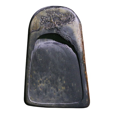 赋比兴安徽歙砚老坑金星砚台