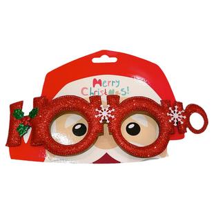 儿童圣诞节眼镜框装饰品可爱搞怪礼物2026新款圣诞老人头饰秋冬女