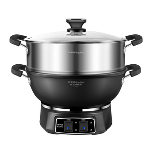 荣事达电炒锅小型迷家用多功能炒菜锅煎炒蒸煮一体式铸铁锅电热锅