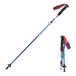 户外登爬山杖折叠外锁超轻超短爬山手杖伸缩雪地徒步登山装备便携