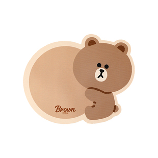 布朗熊鼠标垫桌垫办公女生护腕垫硅胶防滑鼠标垫子小号电脑滑鼠垫