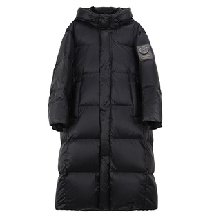 雅鹿黑金鸭绒羽绒服女中长款2025冬季宽松加厚长款过膝超好看外套