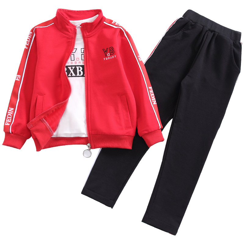 春秋三件套小女孩学生运动服童装