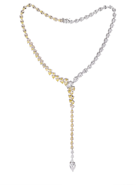 仿真925纯银莫桑钻y型晚宴名媛款