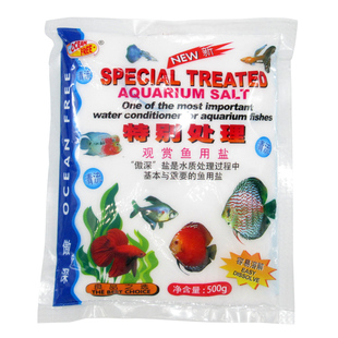 仟湖傲深处理观赏鱼用盐500g热带鱼金鱼锦鲤淡水鱼用盐水族换水用