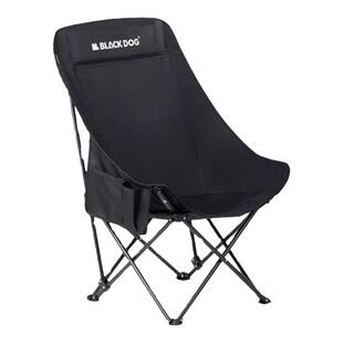 BLACKDOG黑狗折叠椅月亮椅户外露营高背椅子钓鱼椅便携式写生凳子