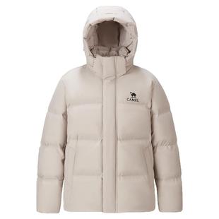 骆驼男装羽绒服男款冬季短款保暖加厚新款黑色户外面包服鸭绒外套