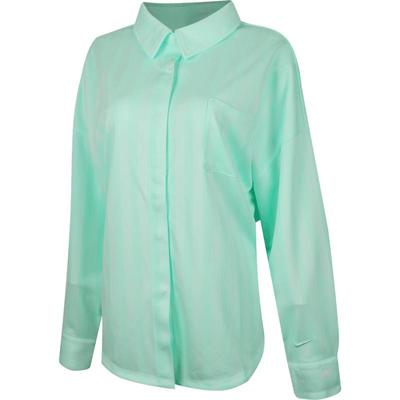 滔搏NIKE耐克女子休闲时尚翻领长袖T恤衬衫HV1957-353