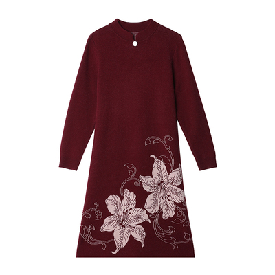 妈妈装毛衣大码中长款加厚打底衫