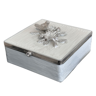 法式轻奢桌面首饰盒入户摆件玄关置物卧室创意首饰收纳盒桌面摆件