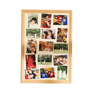 实木相框挂墙画框装裱16寸20拼图框8k开外框架24海报定制A3放大a4