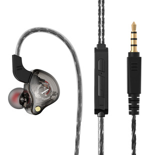 hifi6D专业有线耳机入耳式1.2米带麦3米声卡监听重低音耳返和接口