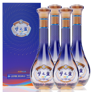 洋河蓝色经典 梦之蓝乐享版 52度500mL*4瓶整箱装