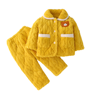 儿童睡衣加厚加绒法兰绒冬季